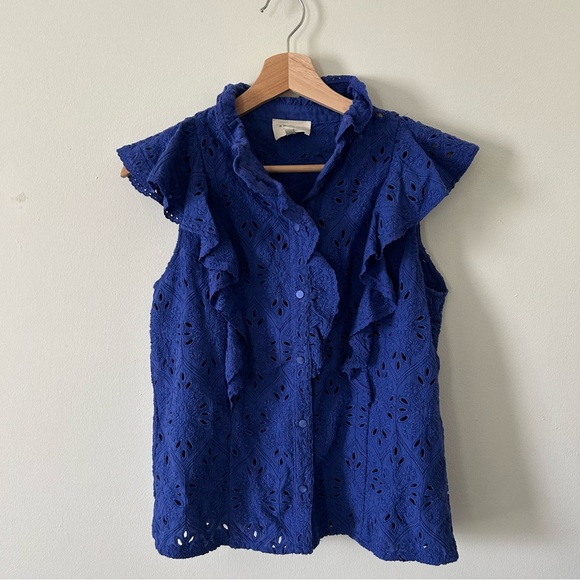 Sezane Chiara Shirt in Electric Blue Sz 36 (US 4) - Picture 6 of 8